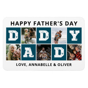 Happy Father's Day Photo Collage  Magnet