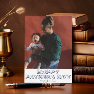 Happy Father's Day Photo Cool typography Holiday Card