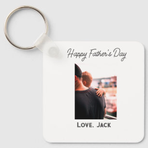 Happy father's day photo modern love simple father key ring