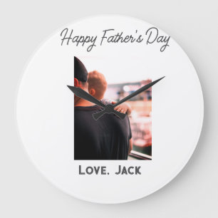Happy father's day photo modern love simple father large clock
