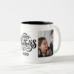 Happy Father's Day Photo Two-Tone Coffee Mug