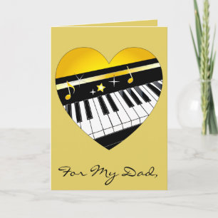 Happy Father's Day Piano and Music Card