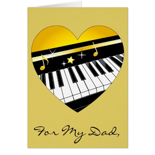 Happy Father's Day Piano and Music Card