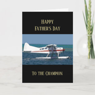 Happy Father's Day Pilot Aeroplane Flying Card
