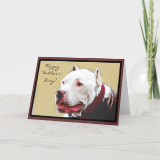 Happy Father's Day Pit Bull greeting card