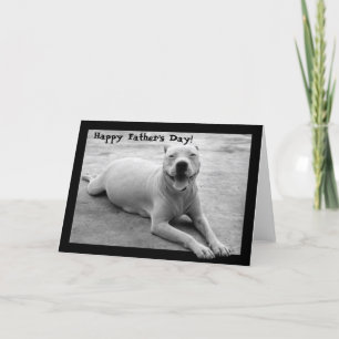 Happy Father's Day pitbull greeting card