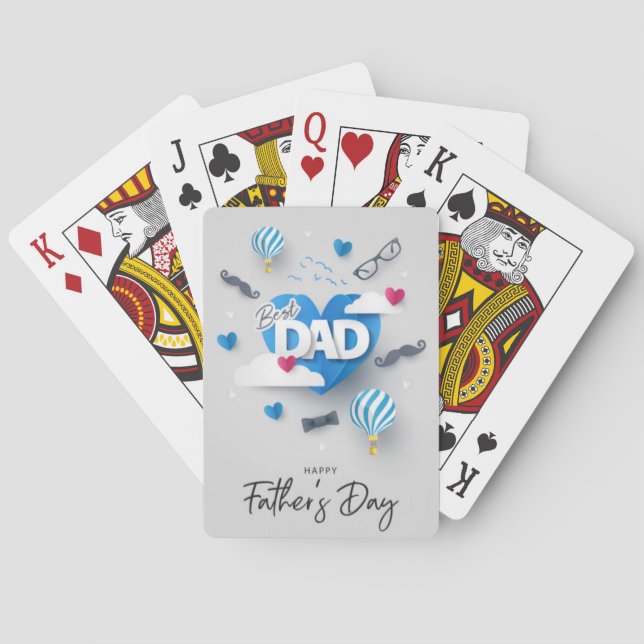 Happy father's day playing cards (Back)