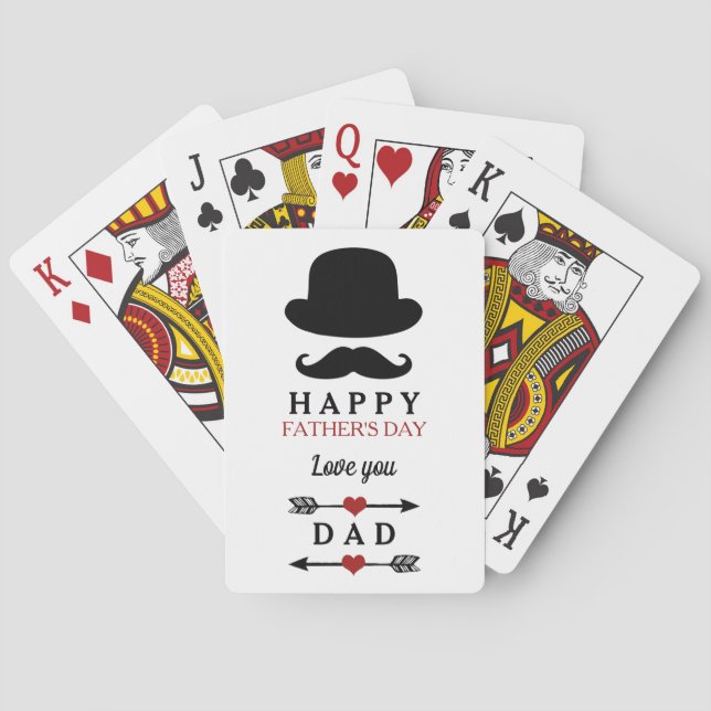 Happy Father's Day Playing Cards (Back)