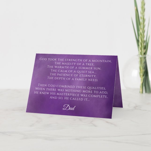 Happy Father's Day Poem Card (Front)