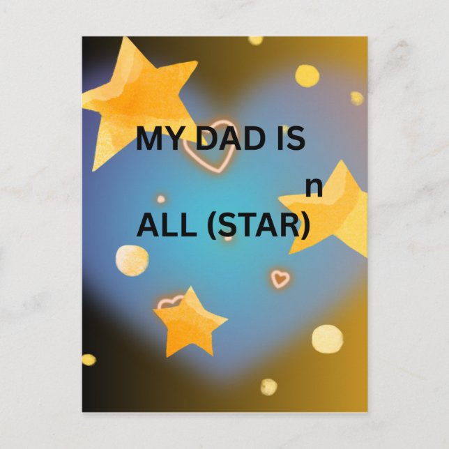HAPPY FATHER'S DAY  POSTCARD (Front)