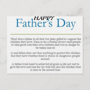 Happy Father's Day Postcard