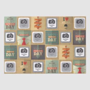 Happy Father's Day Postcard Tissue Paper