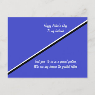 happy father's day postcards-to my husband postcard