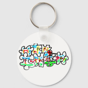Happy Father's Day Puzzle art Key Ring