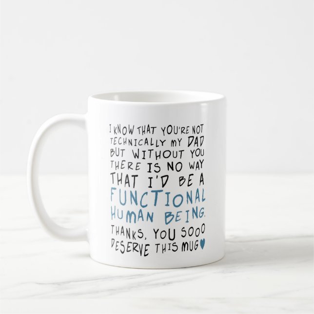 Happy Fathers Day quote Coffee Mug (Left)