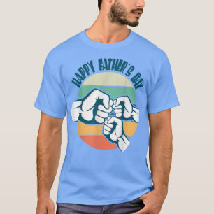 Happy Fathers Day Retro Fist Bump Dad Papa Pop Hus T-Shirt