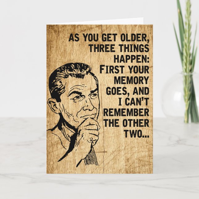Happy Father's Day Retro Rustic Dad Humour Card (Front)
