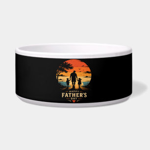 Happy Fathers Day Retro Sunset Dad Son