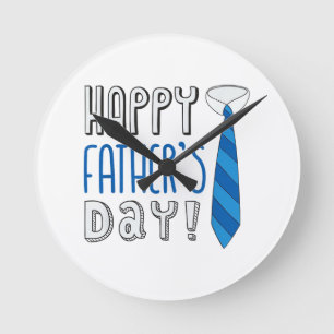 Happy Father's Day Round Clock