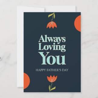 Happy Father's Day Simple Floral Card