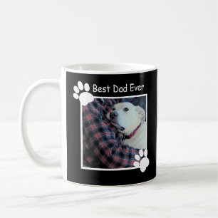 Happy Father's Day Simple One Photo Best Dad Black Coffee Mug