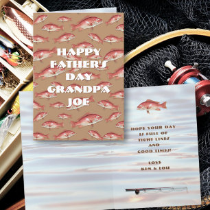 Happy Father's Day Snapper Fish Message Card