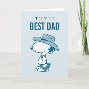 Happy Father's Day   Snoopy Dad Cowboy Card