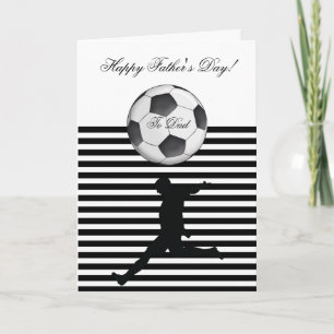 Happy Father's Day Soccer Ball Photo Stripe Card
