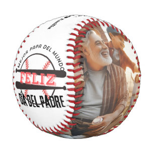 Happy Fathers Day Spanish Custom Photo Baseball