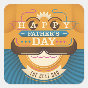 Happy Father's Day Square Sticker