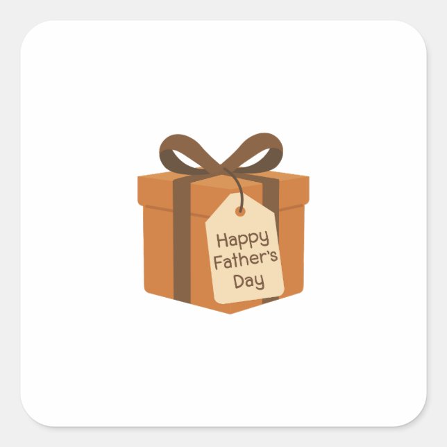 Happy Father's Day Square Sticker (Front)