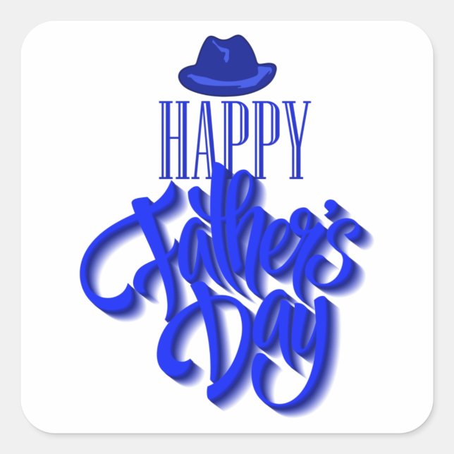 Happy Father's Day Square Sticker (Front)