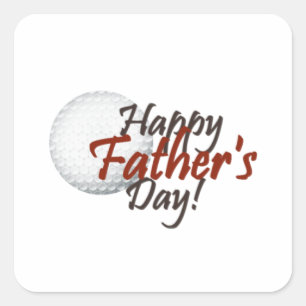 happy fathers day square sticker