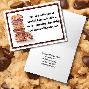 Happy Father's Day Stack of Chocolate Cookies Holiday Card
