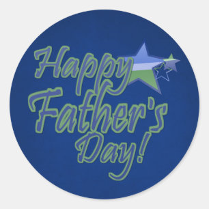 happy fathers day StarDad Classic Round Sticker