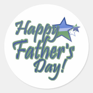 happy fathers day StarDad Classic Round Sticker