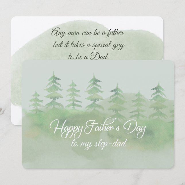 Happy Father's Day Step-Dad Card (Front/Back)