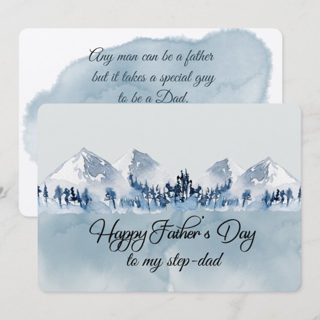 Happy Father's Day Step-Dad Card (Front/Back)