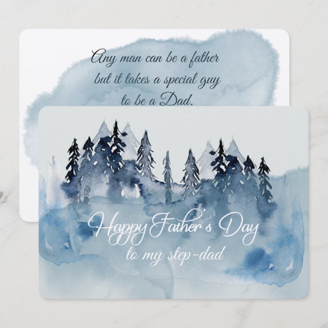 Happy Father's Day Step-Dad Card (Front/Back)