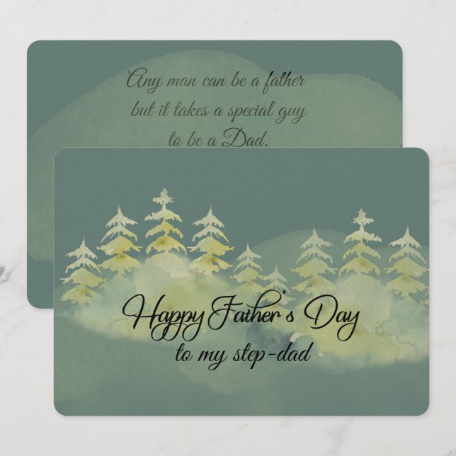 Happy Father's Day Step-Dad Card (Front/Back)