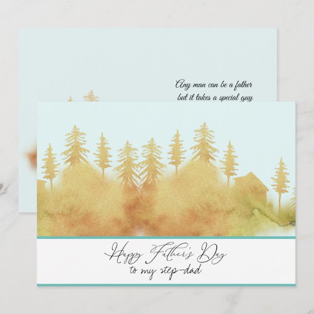 Happy Father's Day Step-Dad Card (Front/Back)