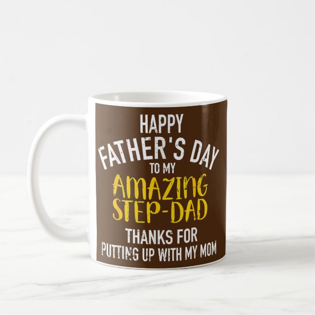 Happy Father's Day Step Dad  Coffee Mug (Left)