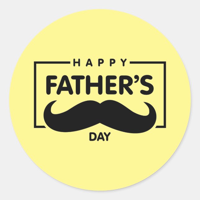 Happy Fathers Day Sticker (Front)