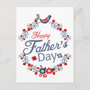 Happy Father's Day Sticker Postcard