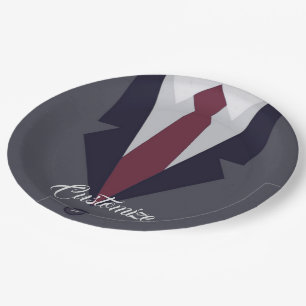 Happy Father's Day Suit Paper Plate
