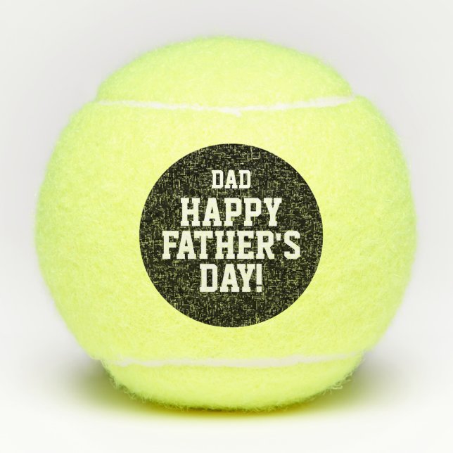 Happy Father's Day tennis balls gift with name (Front)
