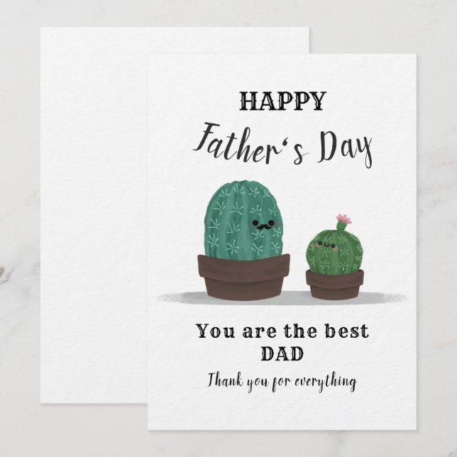 Happy Father's Day Thank you card (Front/Back)