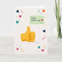 Happy Father's Day Thumbs Up Text Message Card