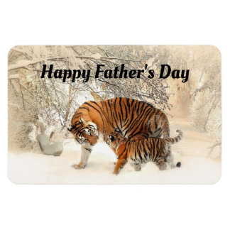 Happy Father's Day Tigers Magnet
