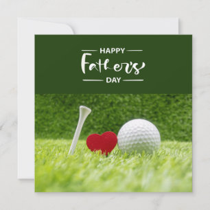 Happy Father's Day to golf Dad in green with love 
